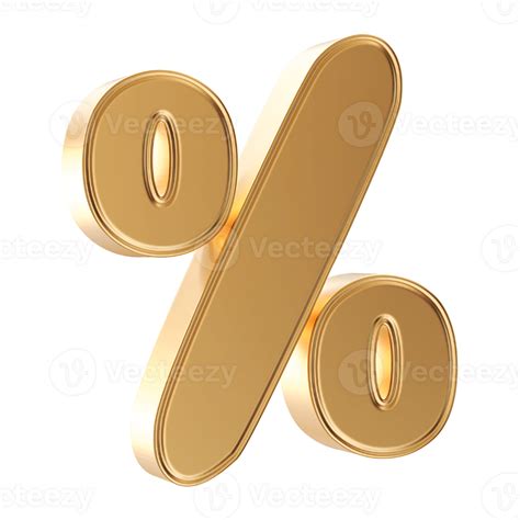 Gold 3d Percent Symbol 46645739 Png