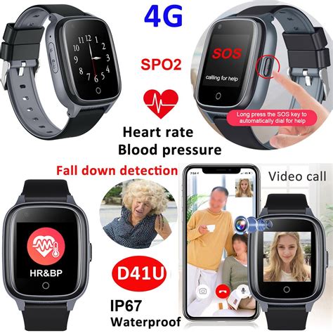 2023 Best Ip67 Waterproof 4g Lte Video Call Elderly Gps Watch Tracker