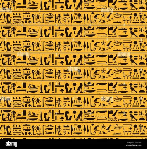 Egyptian Hieroglyphic Alphabet Graphic Stock Vector Images Alamy