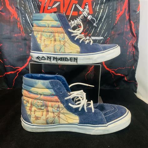 Iron Maiden Powerslave 9 Vans Shoes 2008 Hi Top Punk Rock Etsy