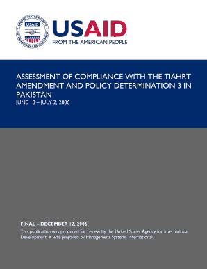 Fillable Online Pdf Usaid Assessment Of Compliance With The Tiahrt