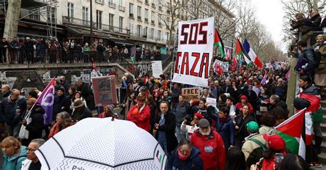 Des Milliers De Manifestants Paris Pour Un Cessez Le Feu Imm Diat