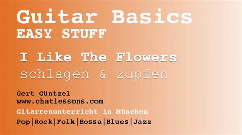 Gert G Ntzel Guitar Basics Easy Stuff I Like The Flowers Youtube