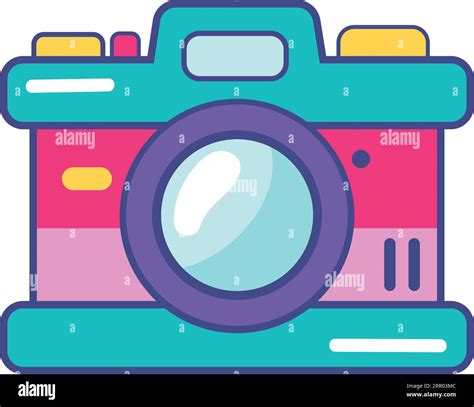 Nineties Pop Art Style Camera Stock Vector Image Art Alamy