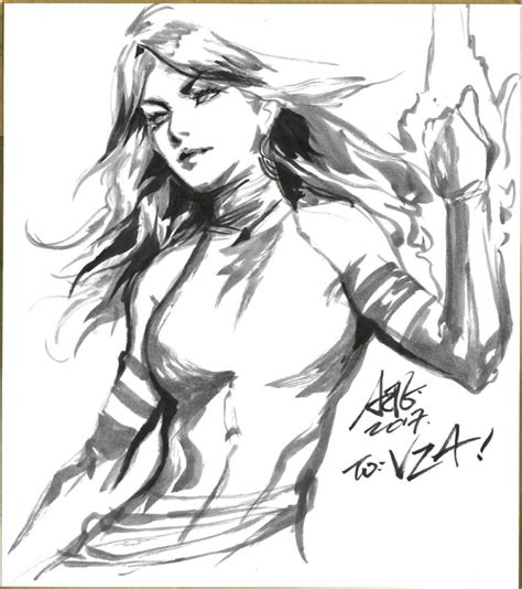 Stanley Artgerm Lau Drawing Psylocke Vza Psylocke Drawings Ink Hot