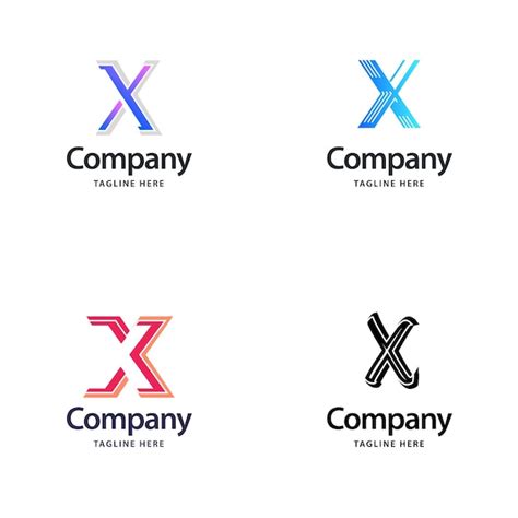 Diseño De Paquete De Logotipo Grande De Letra X Diseño De Logotipos Creativos Y Modernos Para Su