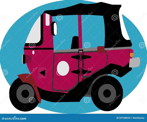 Cute Bajaj Cartoon Stock Vector Illustration Of Auto