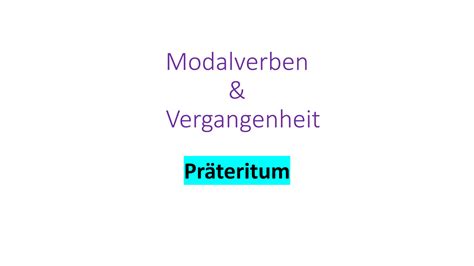 SOLUTION GERMAN Modalverben Simple Past Lektion 20 Studypool