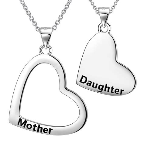 Buy Besilver 925 Sterling Silver Mother Daughter Matching Necklace Set