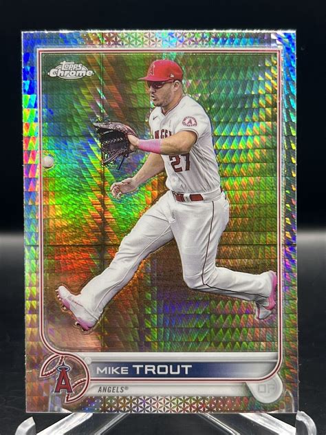 Mike Trout Topps Chrome Hyper Prism Refractor La Angels