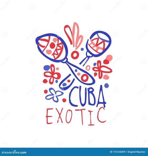 Cuba Island Logo Template Original Design, Exotic Summer Holiday Badge