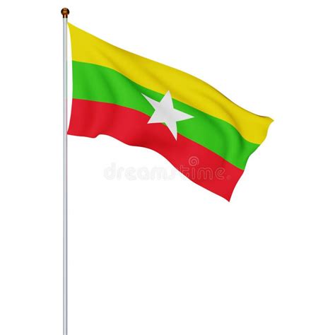 Waving Myanmar And Gay Flags Stock Illustration Illustration Of Blue Myanmar 102837293