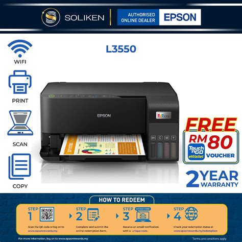 Epson Ecotank L3550 Wireless All In One Ink Tank A4 Printer Shopee Malaysia