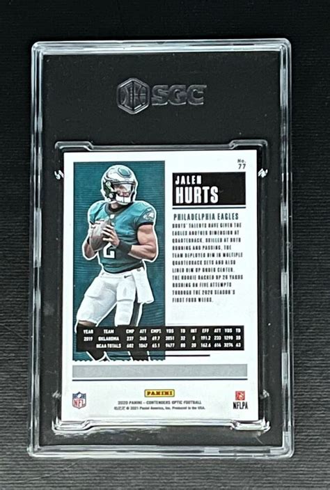 Panini Contenders Optic Rookie Ticket Jalen Hurts Rookie