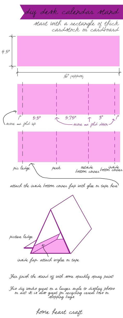 DIY Desk Calendar Stand