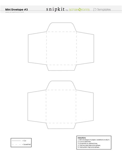 Mini Envelope Template Printable - Printable Word Searches