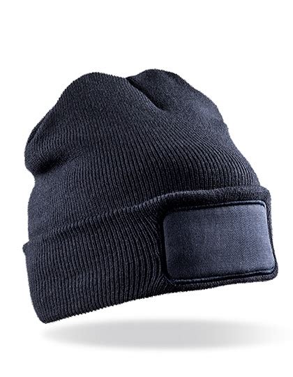 Recycled Double Knit Printers Beanie Turtex Gmbh