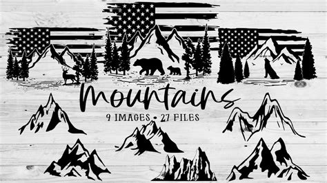 Mountain Range SVG, Mountain Svg, Wanderlust Svg Mountain Clipart ...