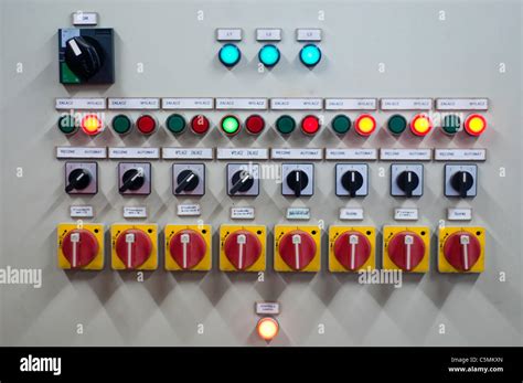 Many Buttons And Switches Control Panel Stock Photo Royalty Free