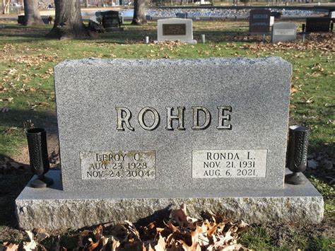 Leroy Charles Rohde Find A Grave Memorial