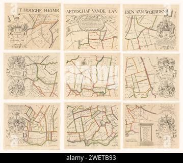 Map Of The Water Board Of Woerden Consisting Of Three Parts Justus