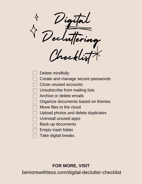 A Simple Digital Declutter Checklist Artofit