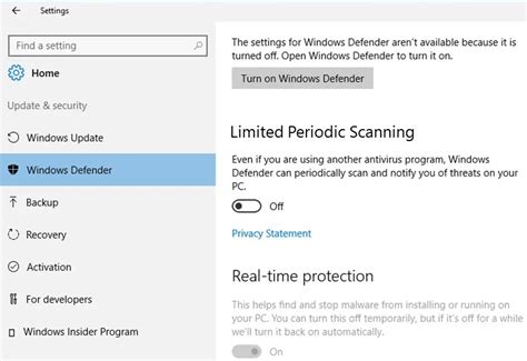 Windows defender scan - vsemill