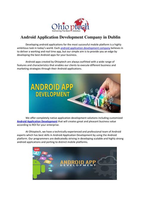 Ppt Android Application Development Company In Dublin Powerpoint