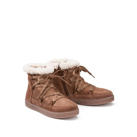 Bottines En Cuir Fourr Es Camel La Redoute Collections La Redoute