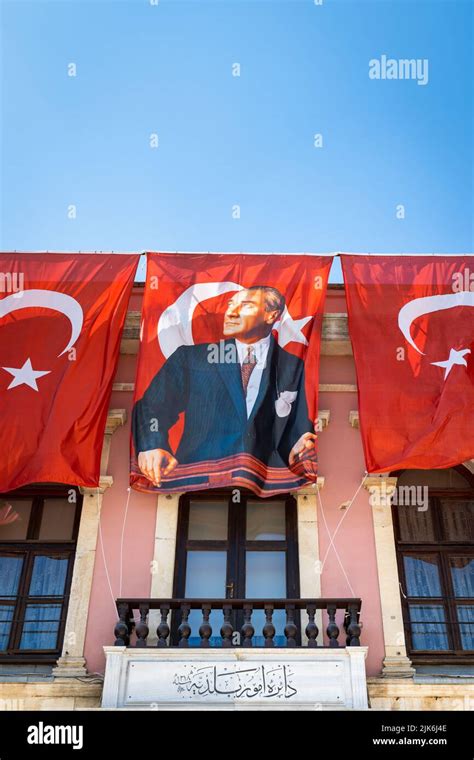 Edirne Turkey August 2022 Mustafa Kemal Ataturk Portrait And