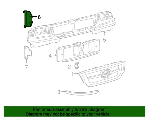 ZZP0 50 285 Front Panel Bracket 1998 2009 Mazda AutoNationParts