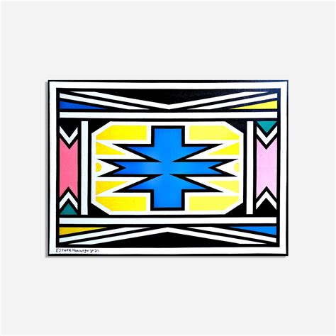 Esther Mahlangu Ndebele Pattern 2021 The Strip Gallery