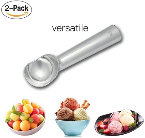 Homedge Set Of 2 Aluminum Ice Cream Scoop With Unique Liquid Filled He Reliable Store