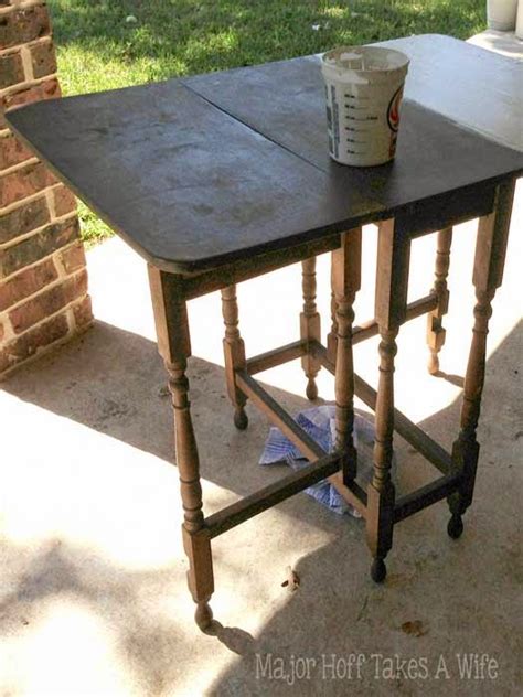 Gate Leg Table Refinished With Chalk Paint Major Hoff Takes A Wife