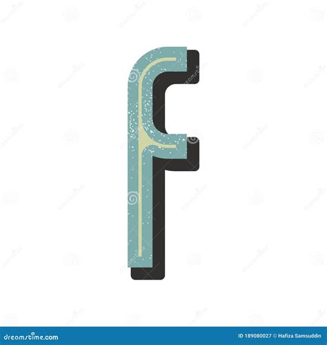 Letter F Vector Illustration Decorative Design Stock Vector