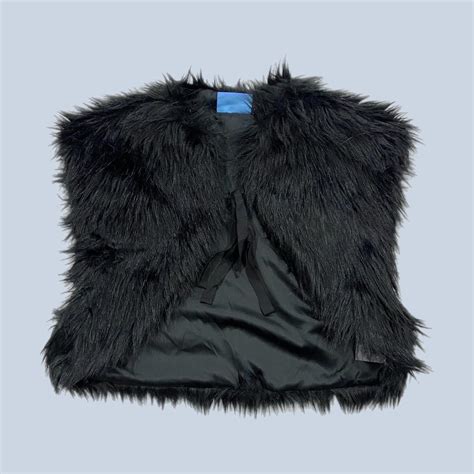 Vera Wang Faux Fur Vest Womens Depop