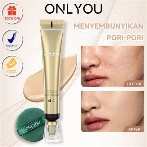 Jual BPOMONLYOU Foundation Pelembab Menyembunyikan Pori Pori Anti