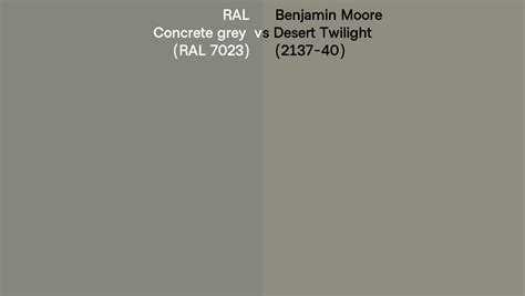 Ral Concrete Grey Ral Vs Benjamin Moore Desert Twilight