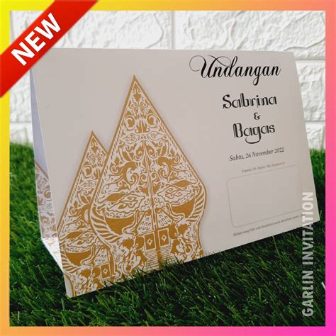 Jual Undangan Pernikahan Kalender Gunungan Wayang Jawa Shopee