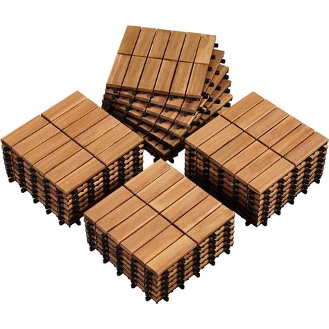 Yaheetech Patio 12 In Interlocking Deck Tiles 27 Pack DYbqg90001