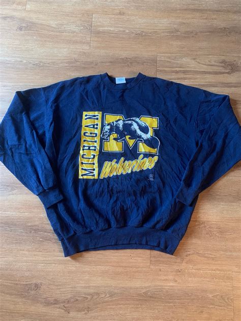 Vintage Michigan wolverines sweatshirt size mens XL Ncaa 90s | Etsy