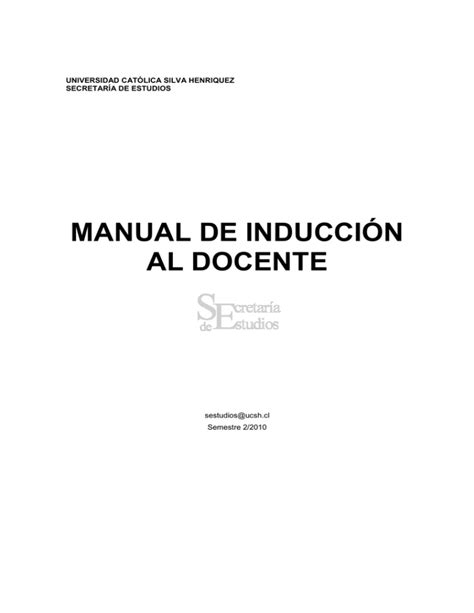 Manual de Inducción al Docente