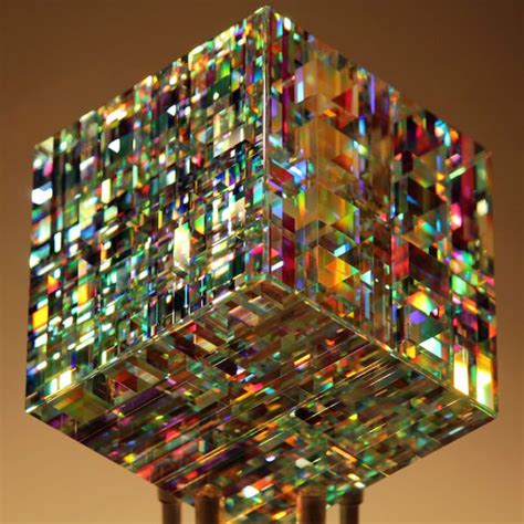 Fine Art Glass Sculpture Cube By Jack Storms Jack Storms Has Never Shied Away From An Artistic