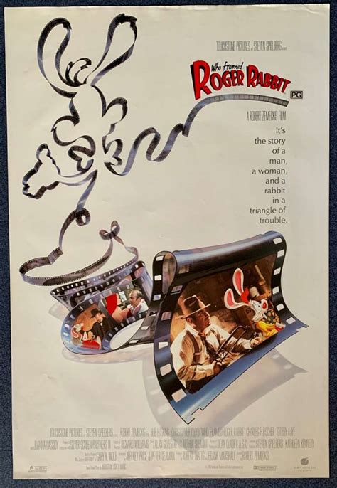 All About Movies Who Framed Roger Rabbit Poster Original Usa One