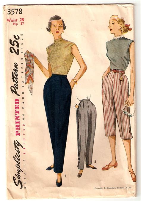 1950s Pants Cigarette Capri Jeans Fashion History Artofit