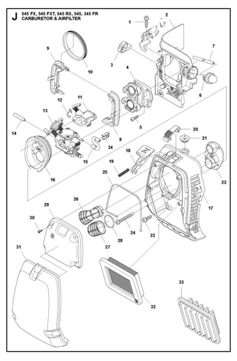 Partes De Carburador Del Diagrama Ipl Husqvarna Desbrozadora Fr