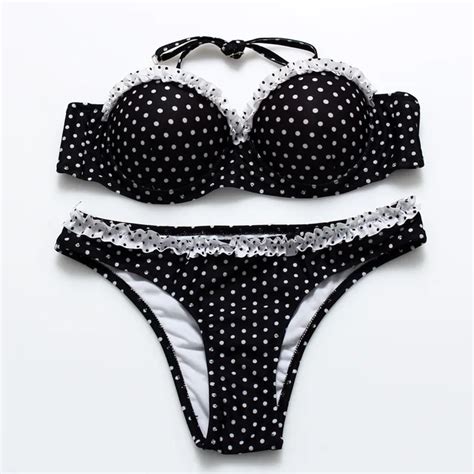 Polka Dot Small Chest Big Chest Bikini Swimsuit Female Steel Prop