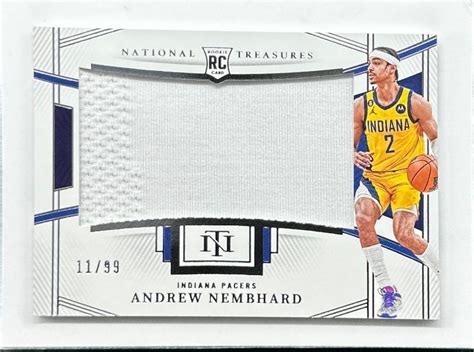 National Treasures Andrew Nembhard Rookie Jersey Relic Rc