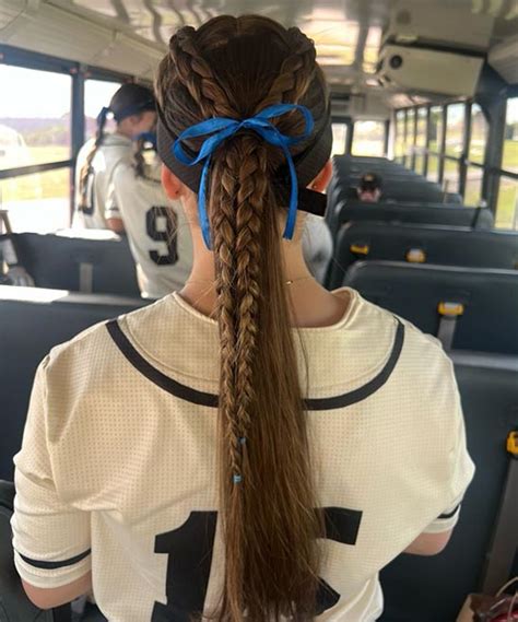 Softball Hairstyles Braids Ryleylorella