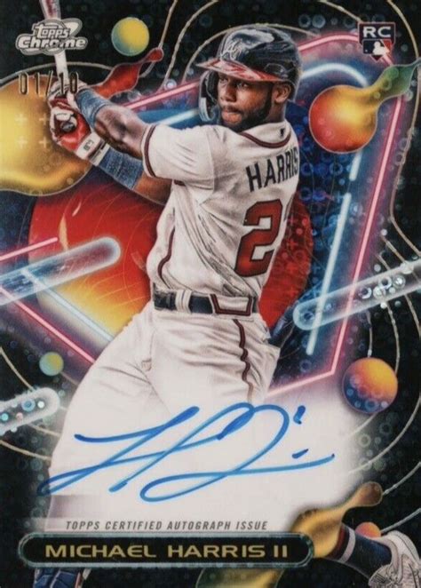 Michael Harris Ii Topps Chrome Cosmic Cca Mh Autographs Black